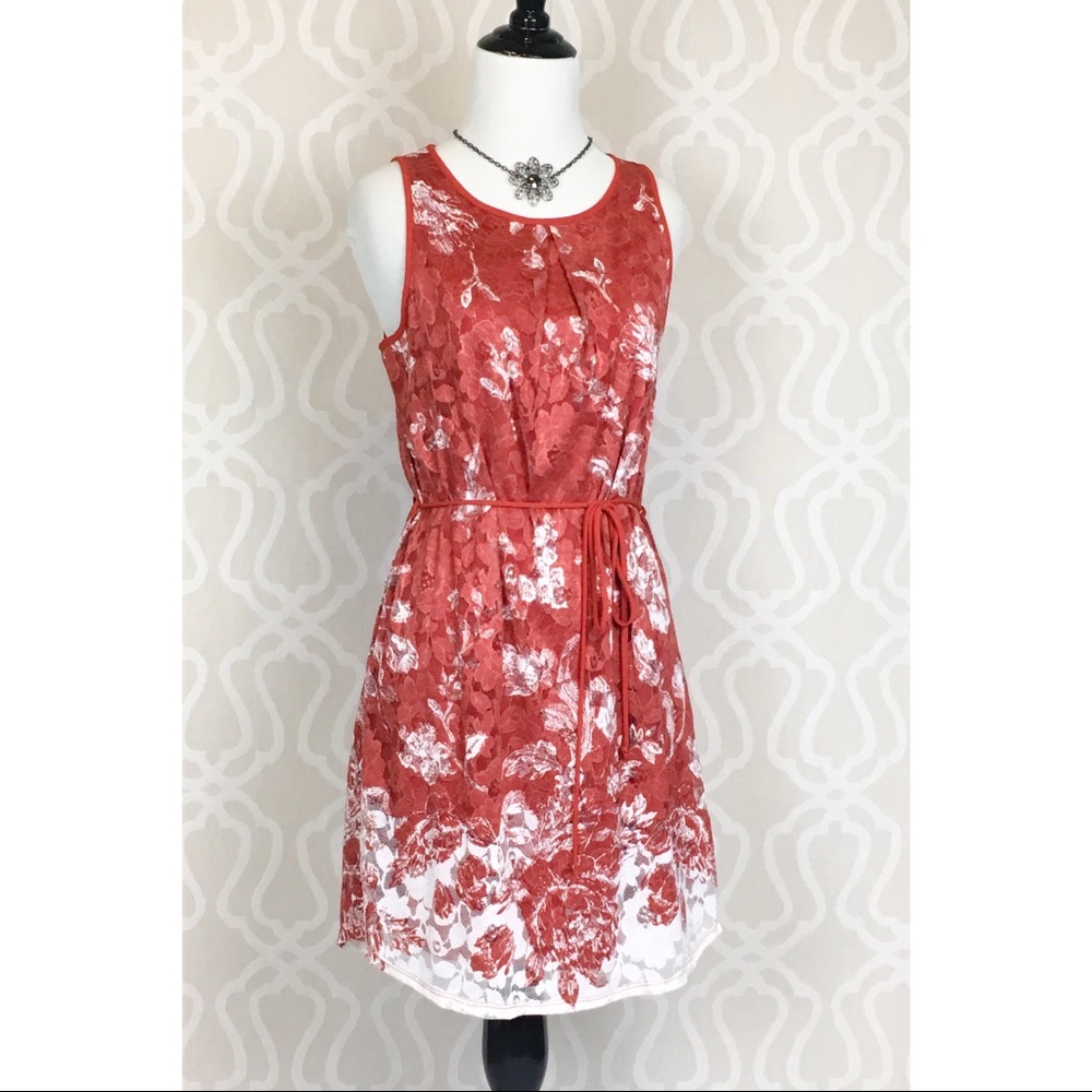 *LAST ONE* Autumn Rust Floral Lace Dress - Picture 7 of 7